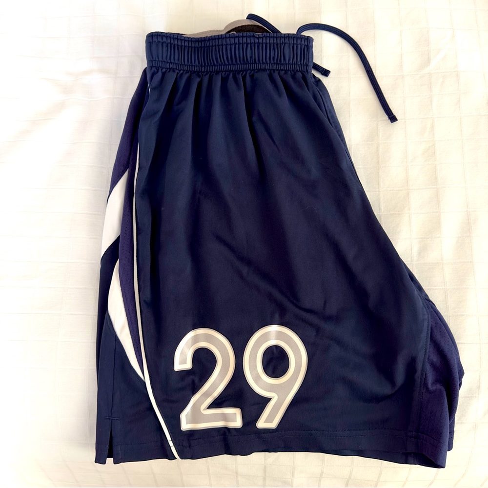 Blue gym shorts